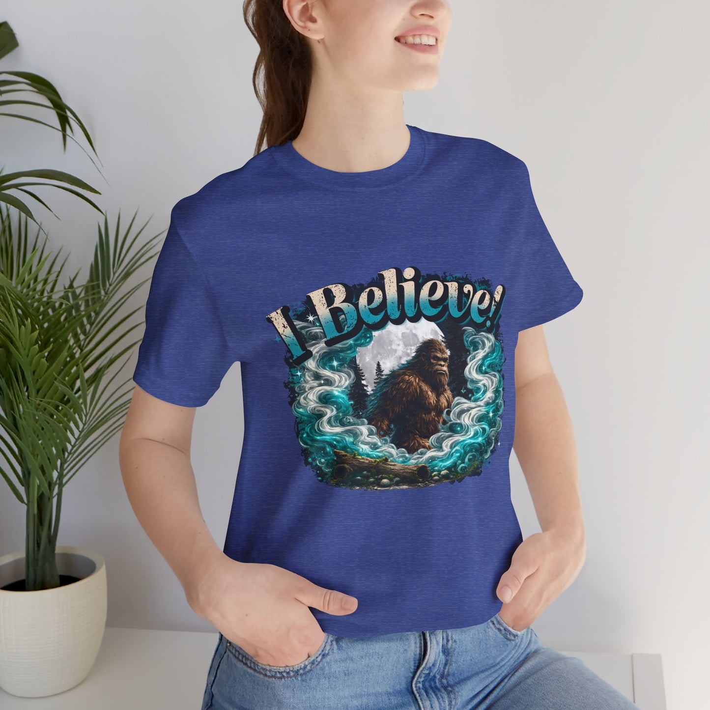 I Believe! Bigfoot T-Shirt | Sasquatch Cryptid Wilderness Graphic Tee