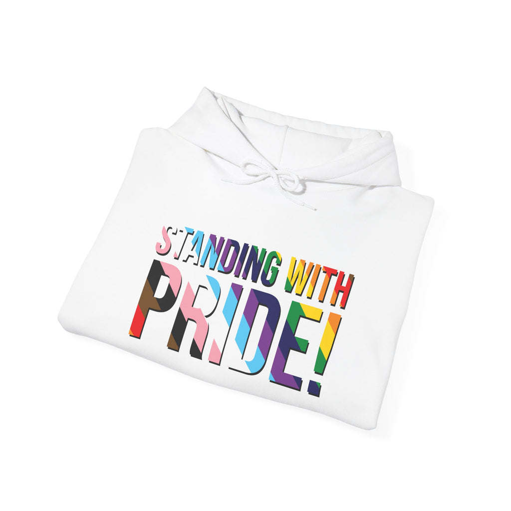 Standing With Pride Hoodie — Rainbow LGBTQ+ Ally Sweatshirt