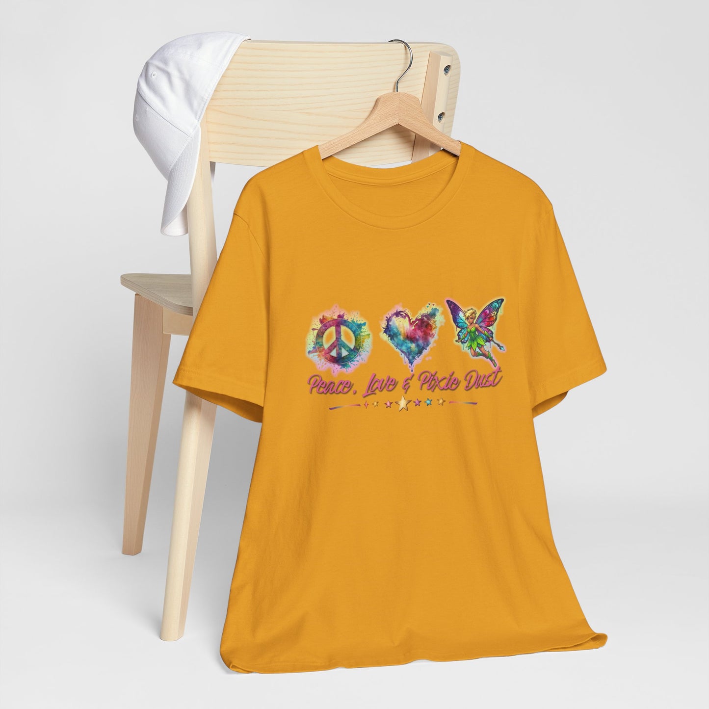 Peace, Love & Pixie Dust Watercolor Fantasy T-Shirt
