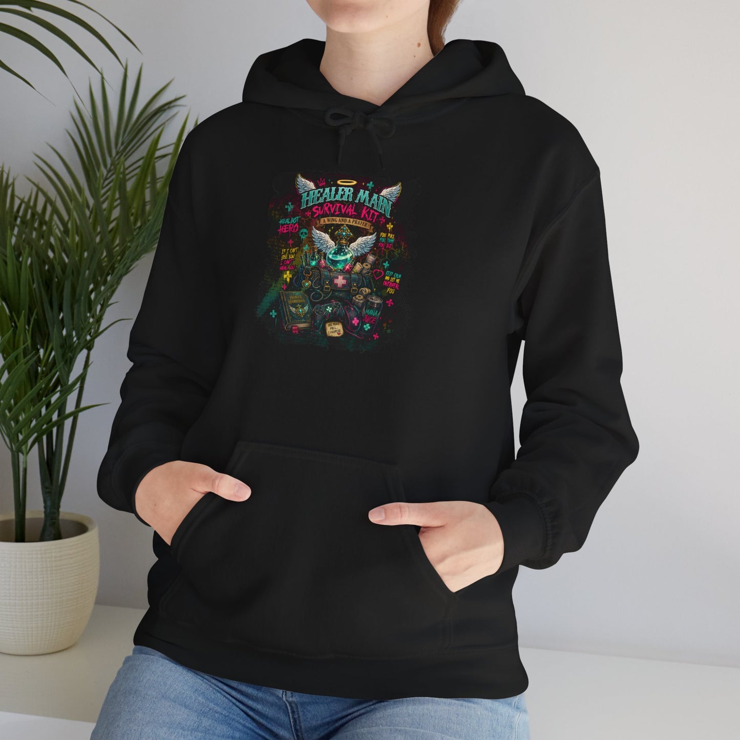 Healer Main Survival Kit | Fantasy Gamer Hoodie