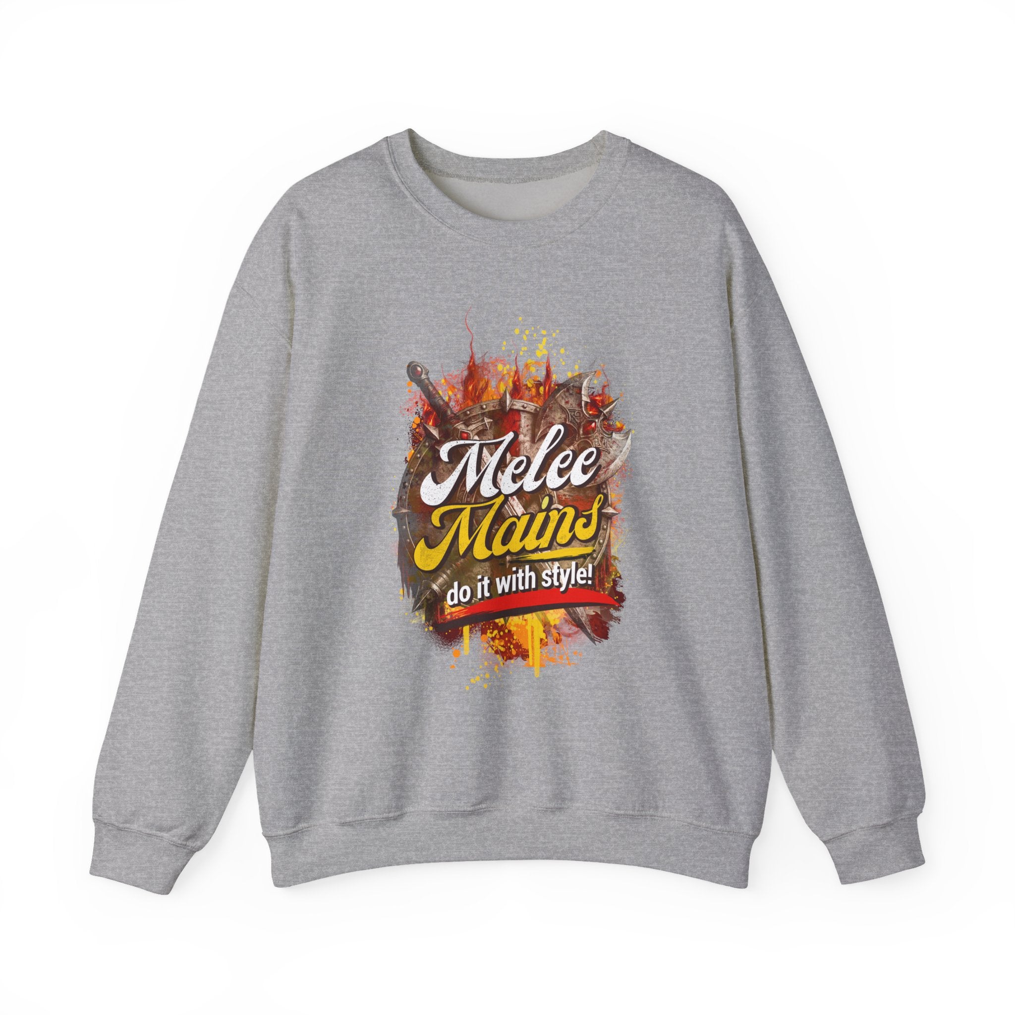 Melee Mains Crewneck Sweatshirt – “Do It With Style” Gamer Graphic Pullover