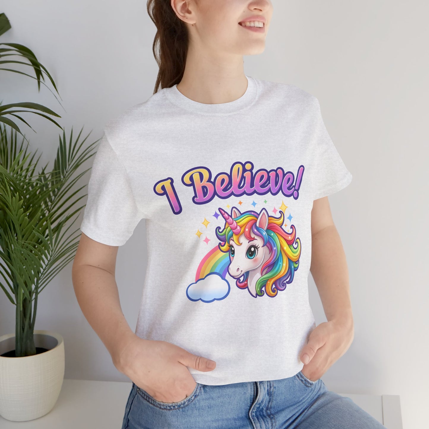 I Believe! Unicorn Fantasy T-Shirt | Magical Rainbow Mythical Creature Graphic Tee