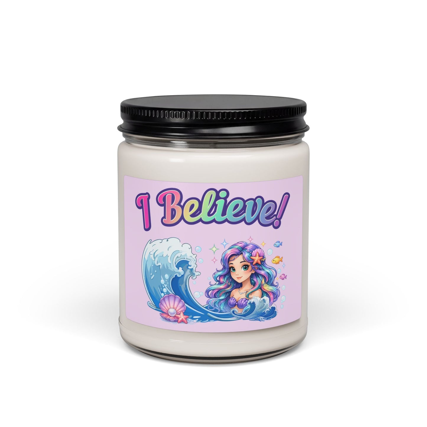 I Believe! Mermaid Scented Soy Candle | Magical Ocean Fantasy Home Decor