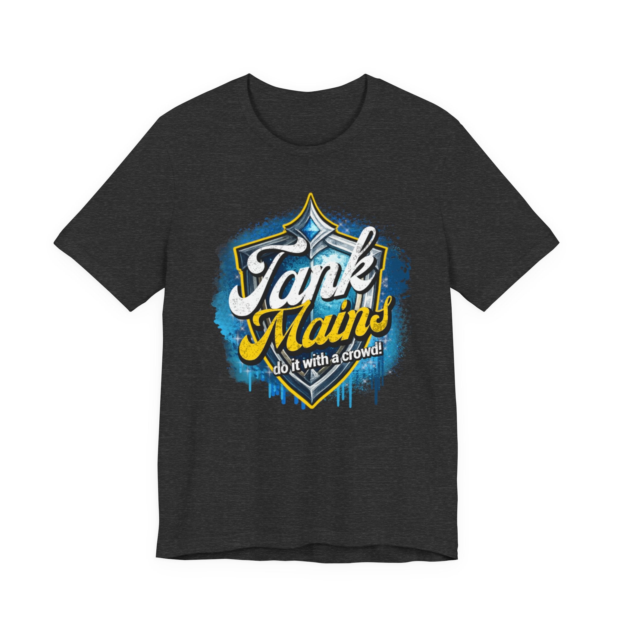 Tank Mains Gaming T‑Shirt — "Do It With a Crowd" Retro Esports Tee