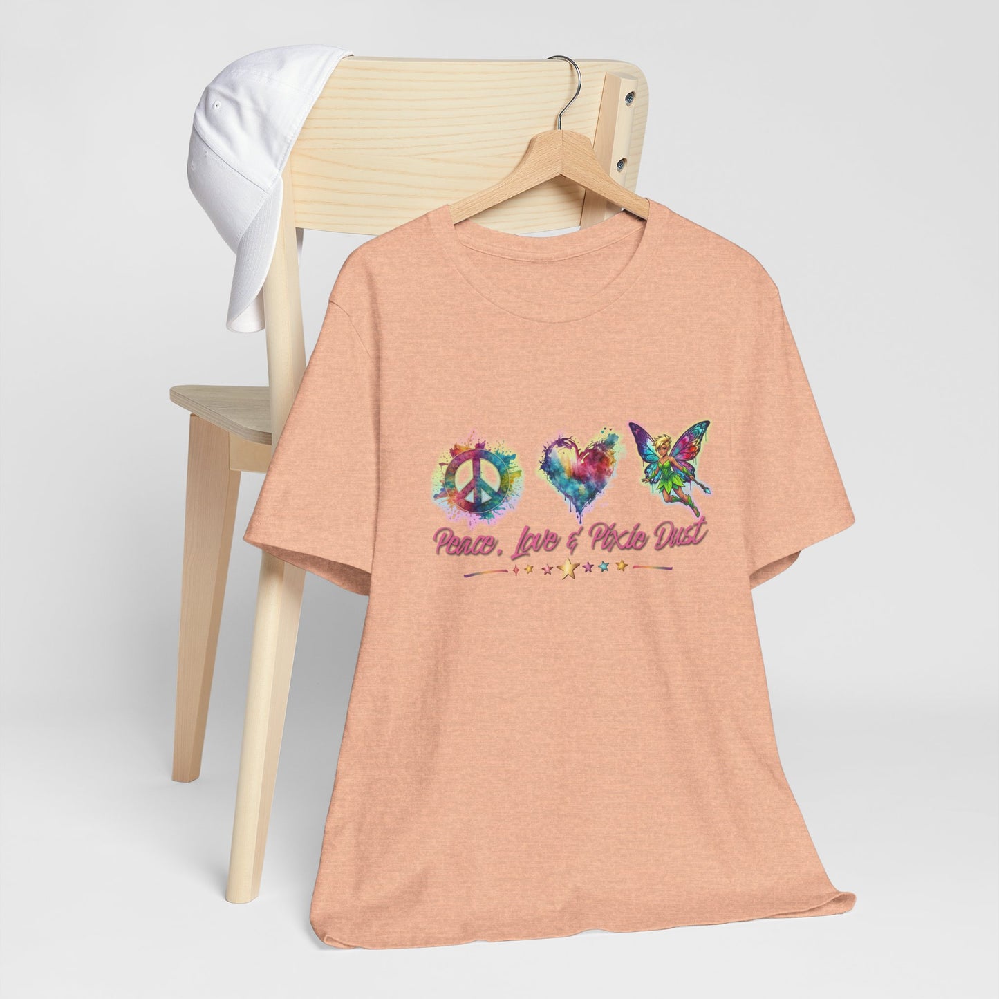 Peace, Love & Pixie Dust Watercolor Fantasy T-Shirt
