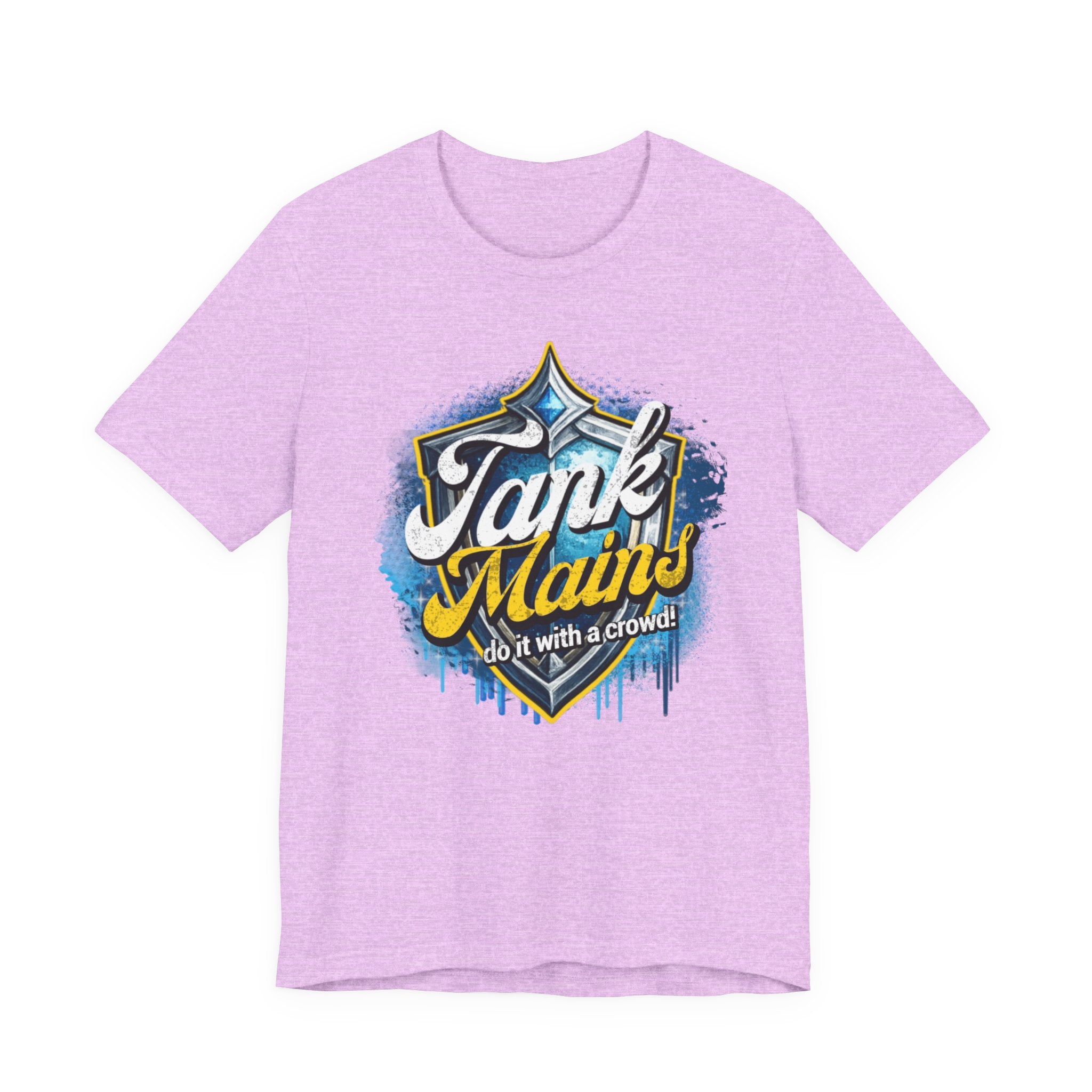 Tank Mains Gaming T‑Shirt — "Do It With a Crowd" Retro Esports Tee
