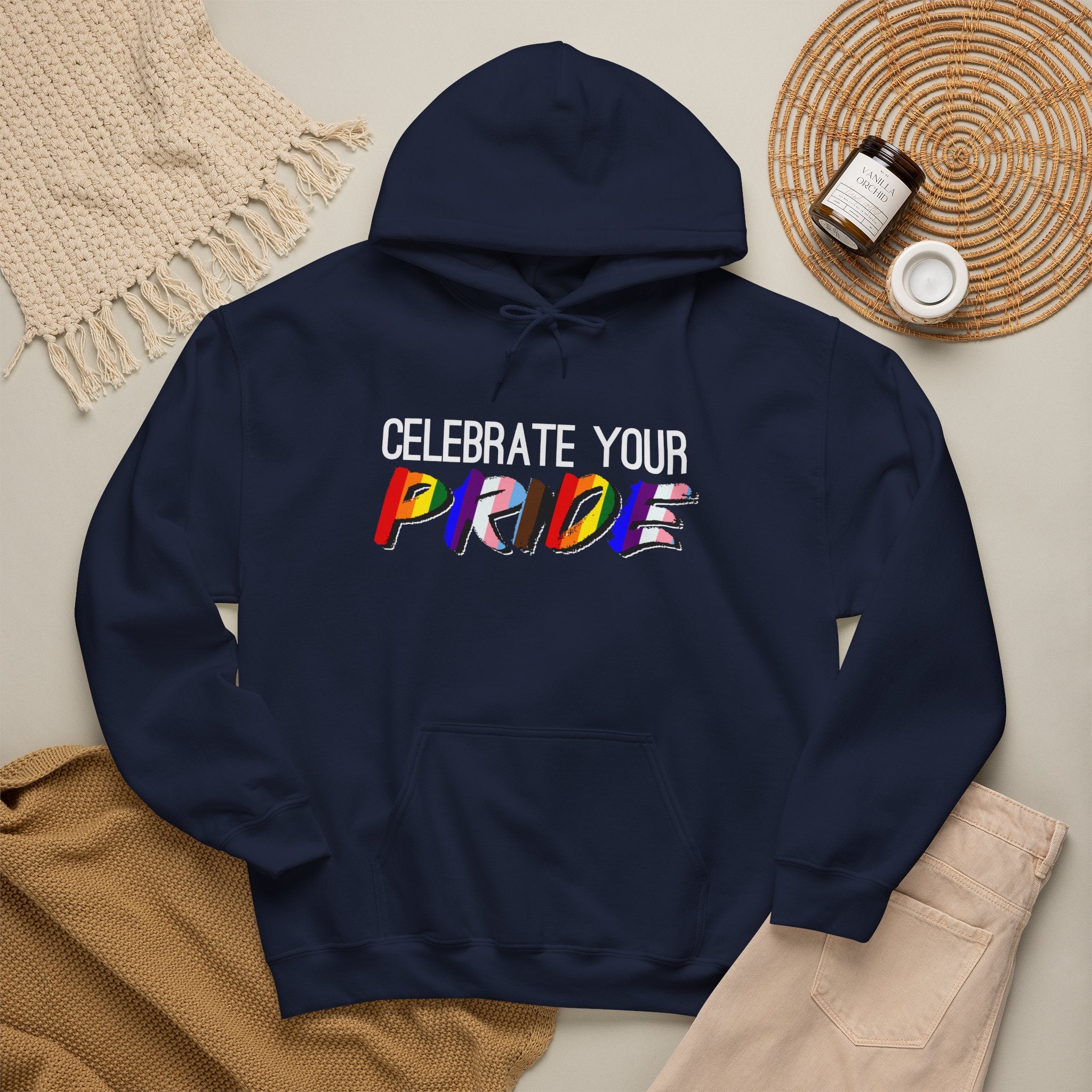Celebrate Your Pride Hoodie — Rainbow LGBTQ+ Pride Pullover