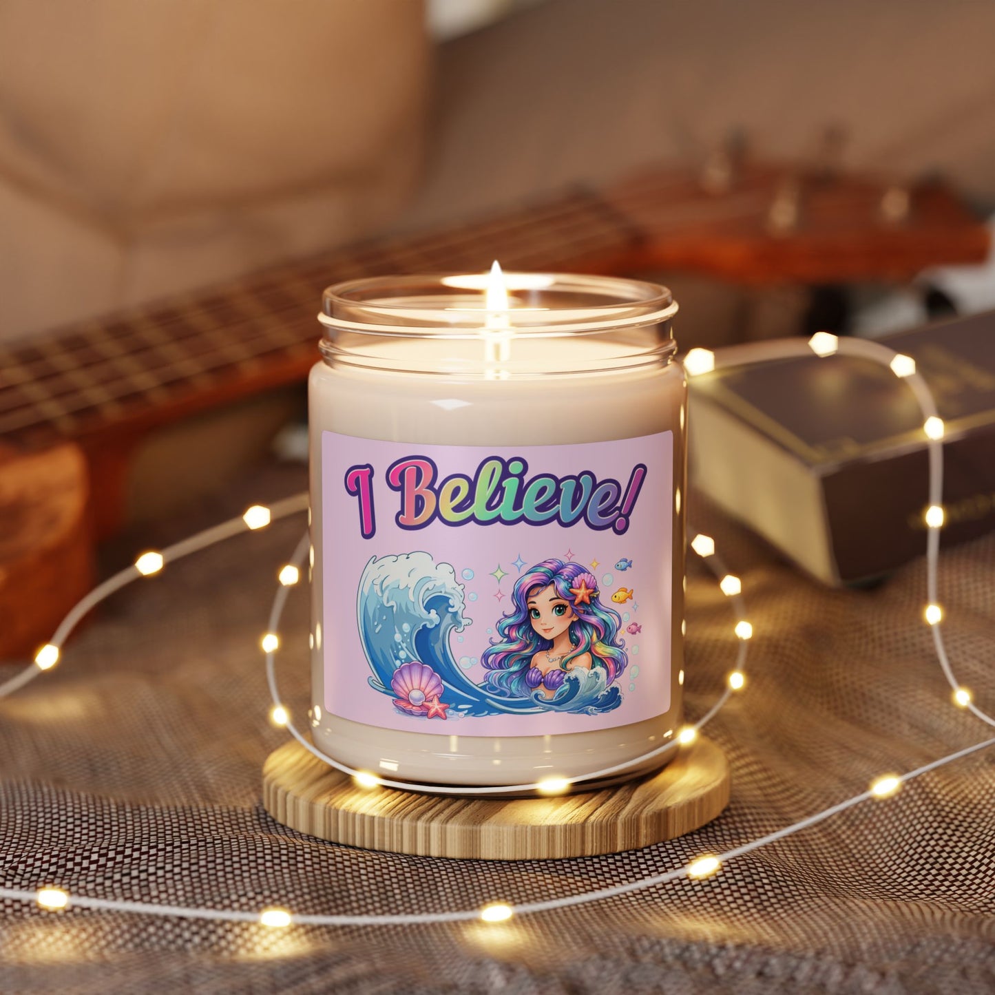 I Believe! Mermaid Scented Soy Candle | Magical Ocean Fantasy Home Decor