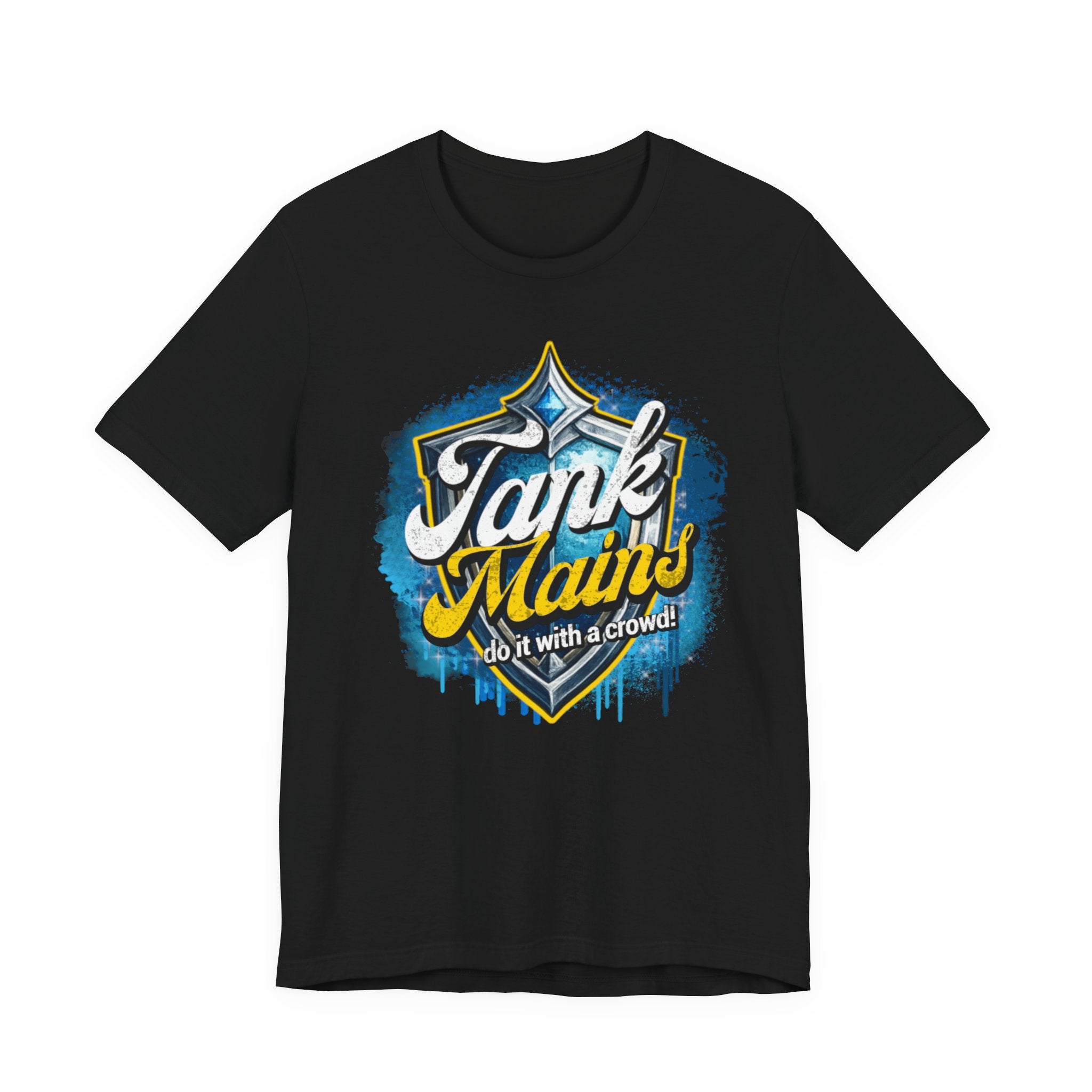 Tank Mains Gaming T‑Shirt — "Do It With a Crowd" Retro Esports Tee