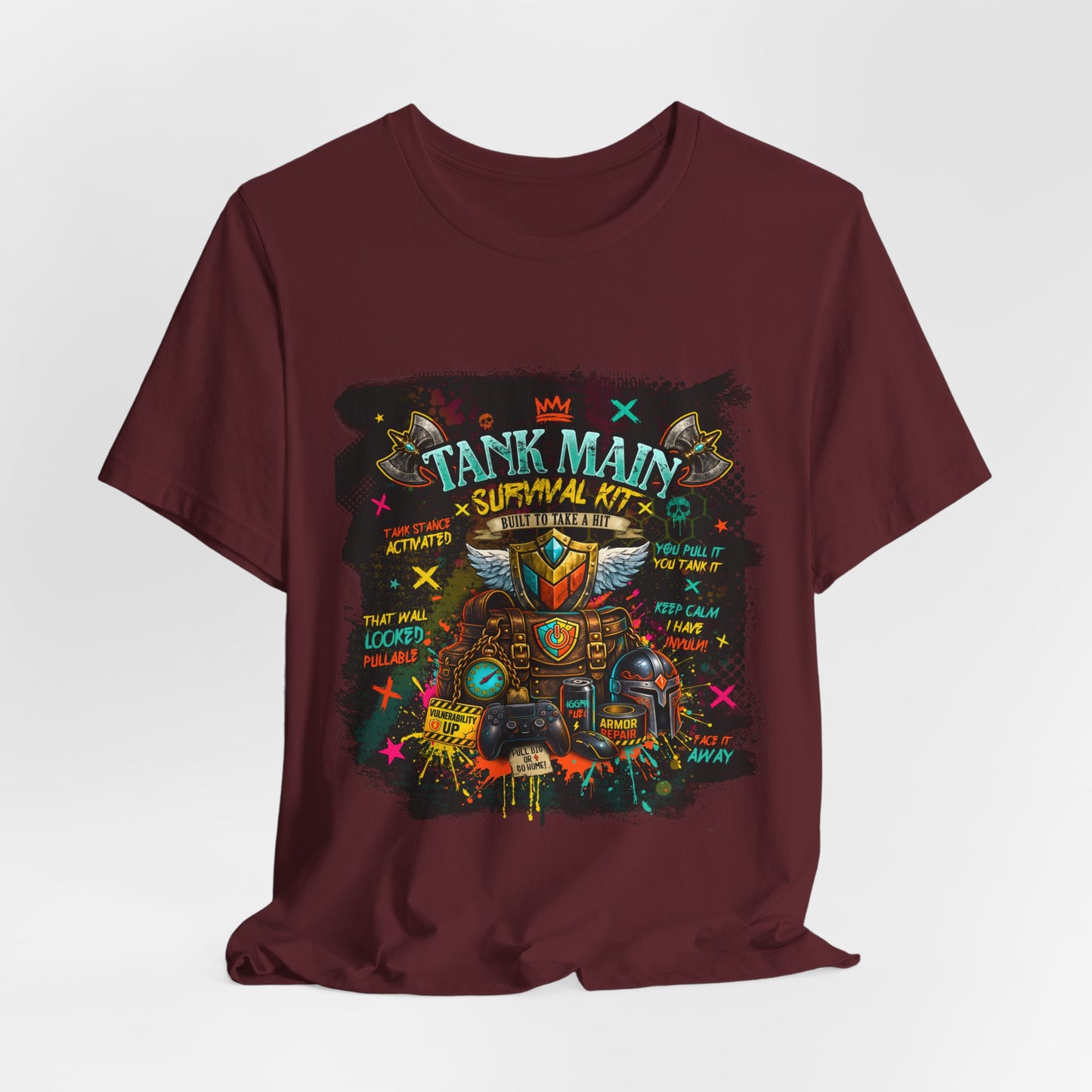 Tank Main Survival Kit – MMORPG Gamer T-Shirt