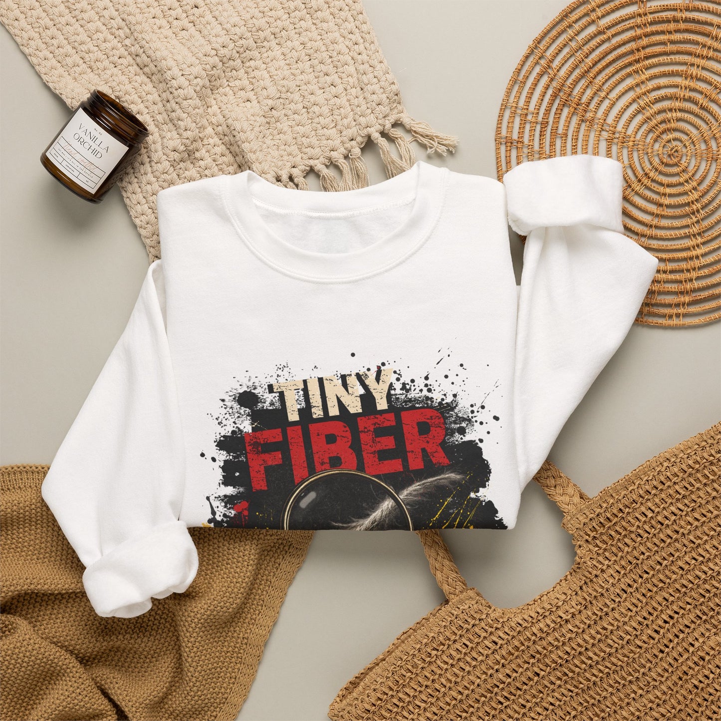 Tiny Fiber Huge Breakthrough Crewneck Sweatshirt | True Crime Forensics Pullover