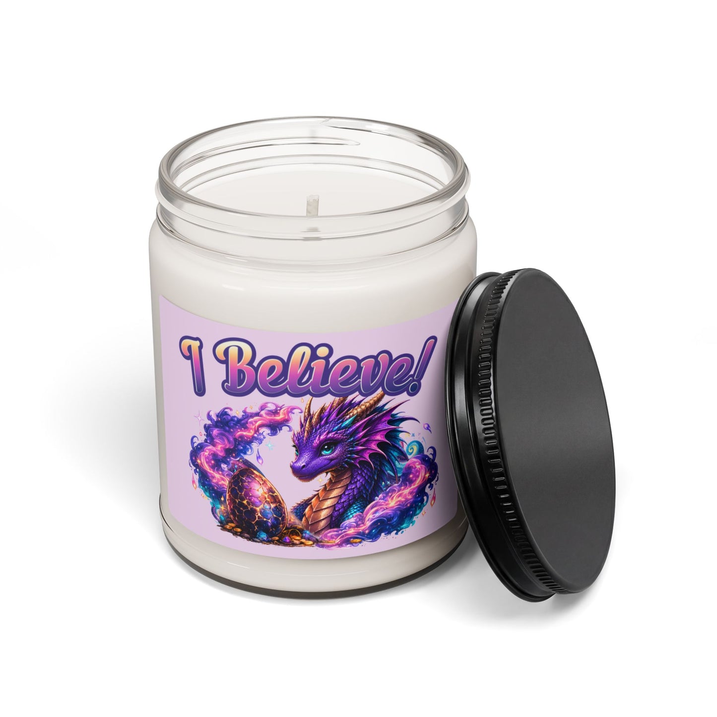 I Believe! Dragon Scented Soy Candle | Magical Fantasy Dragon Home Decor