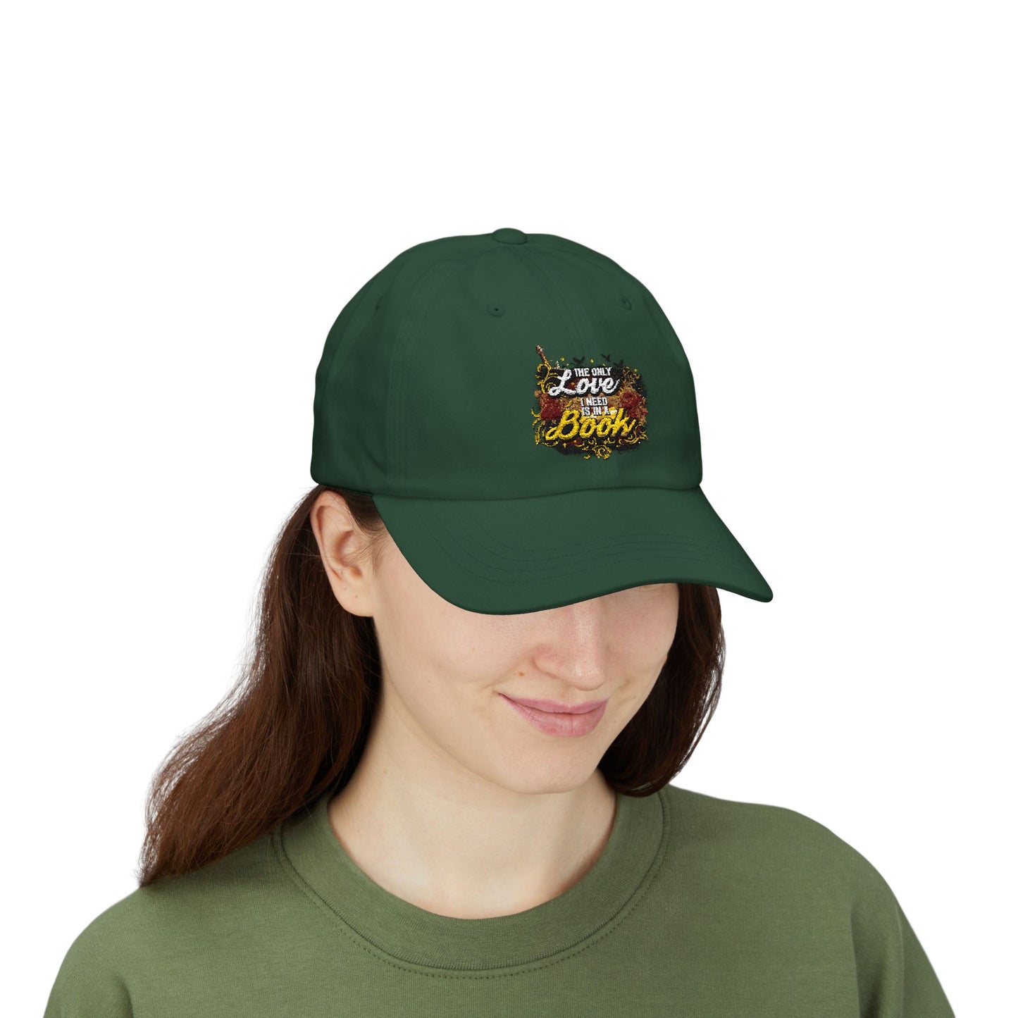 The Only Love I Need Is in a Book Dad Cap | BookTok Embroidered Hat
