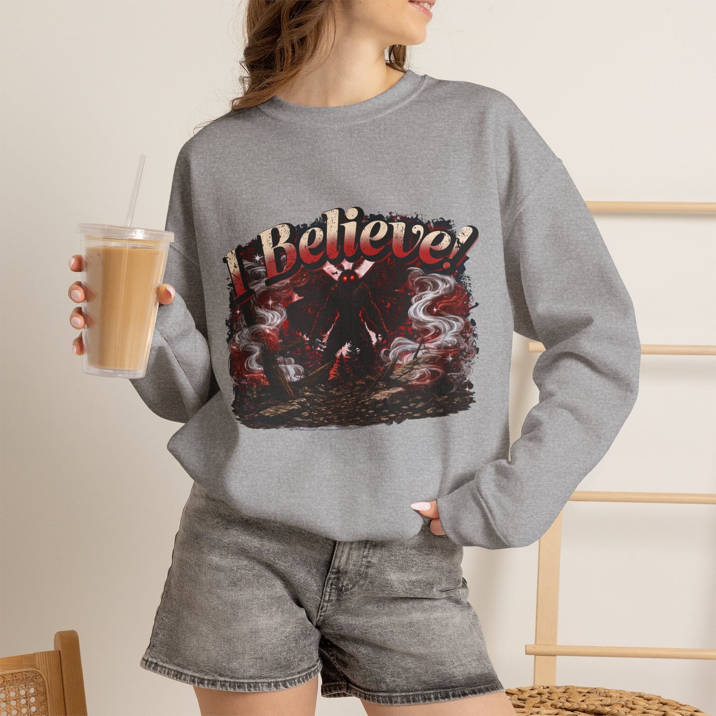 I Believe... Mothman Crewneck Sweatshirt