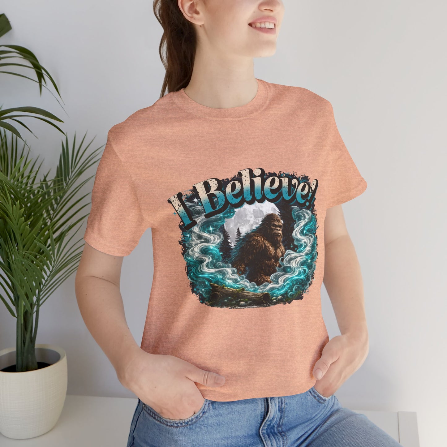 I Believe! Bigfoot T-Shirt | Sasquatch Cryptid Wilderness Graphic Tee