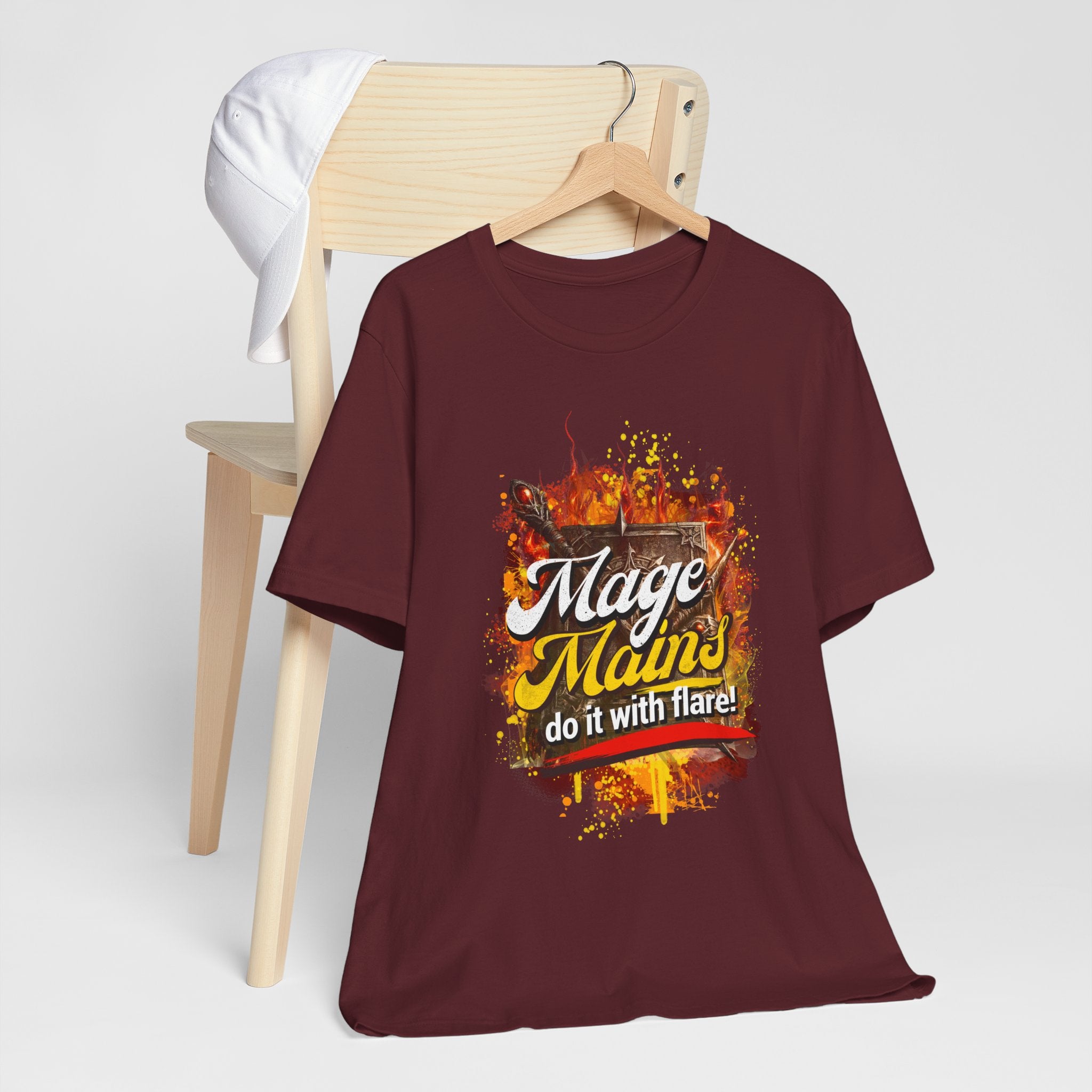 Mage Mains Tee — "Do It With Flare!" Fantasy Gamer Spellcaster T-Shirt