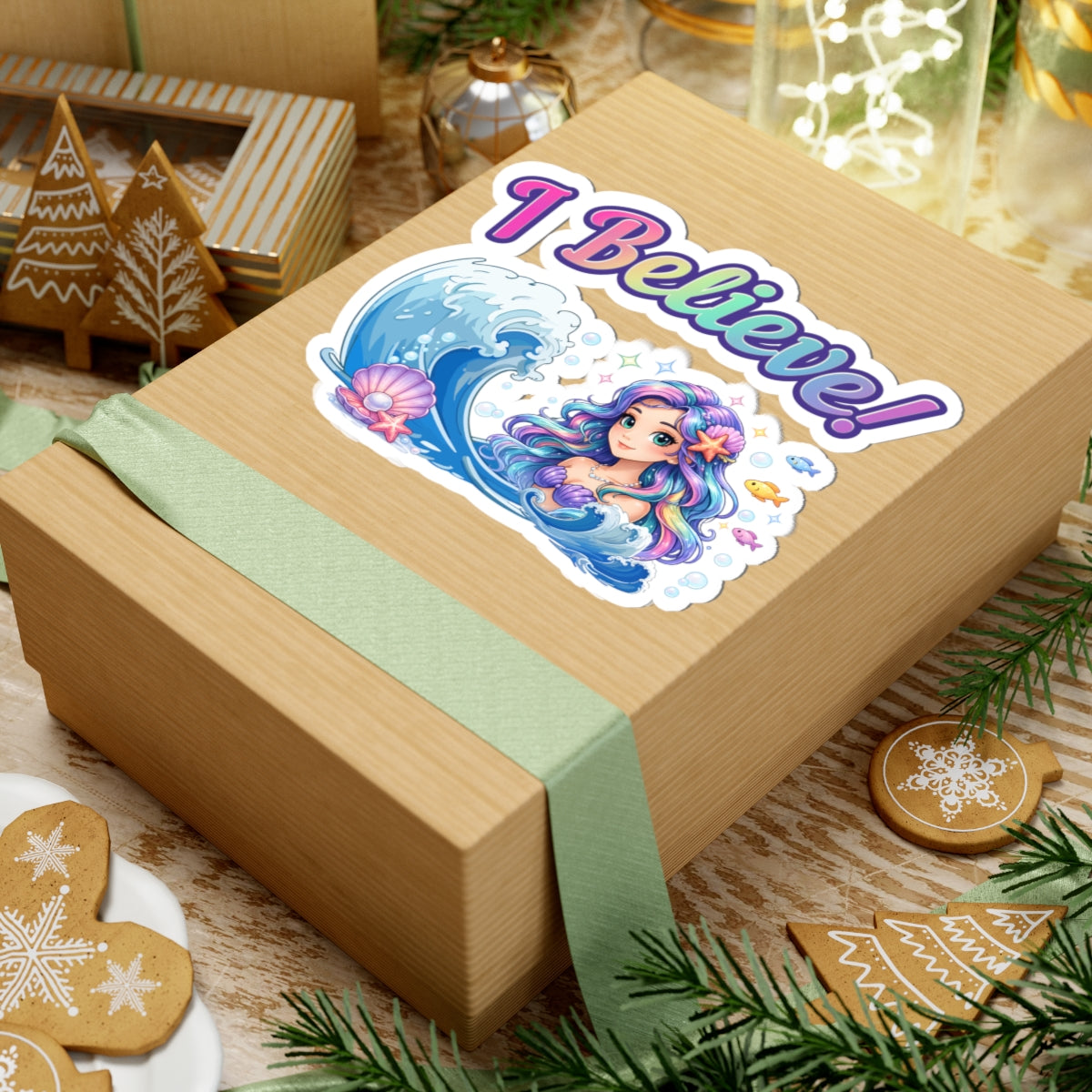 I Believe! Mermaid Vinyl Sticker | Magical Ocean Fantasy Decal