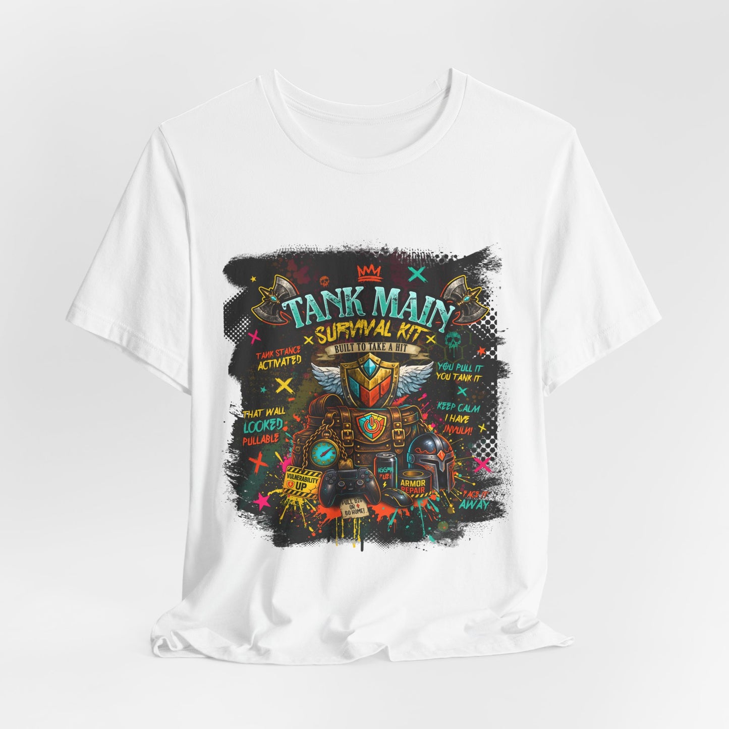 Tank Main Survival Kit – MMORPG Gamer T-Shirt