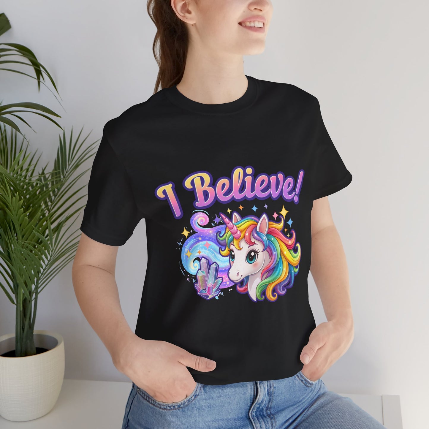 I Believe... Unicorn | Fantasy T-Shirt | Magical Rainbow Mythical Creature Graphic Tee