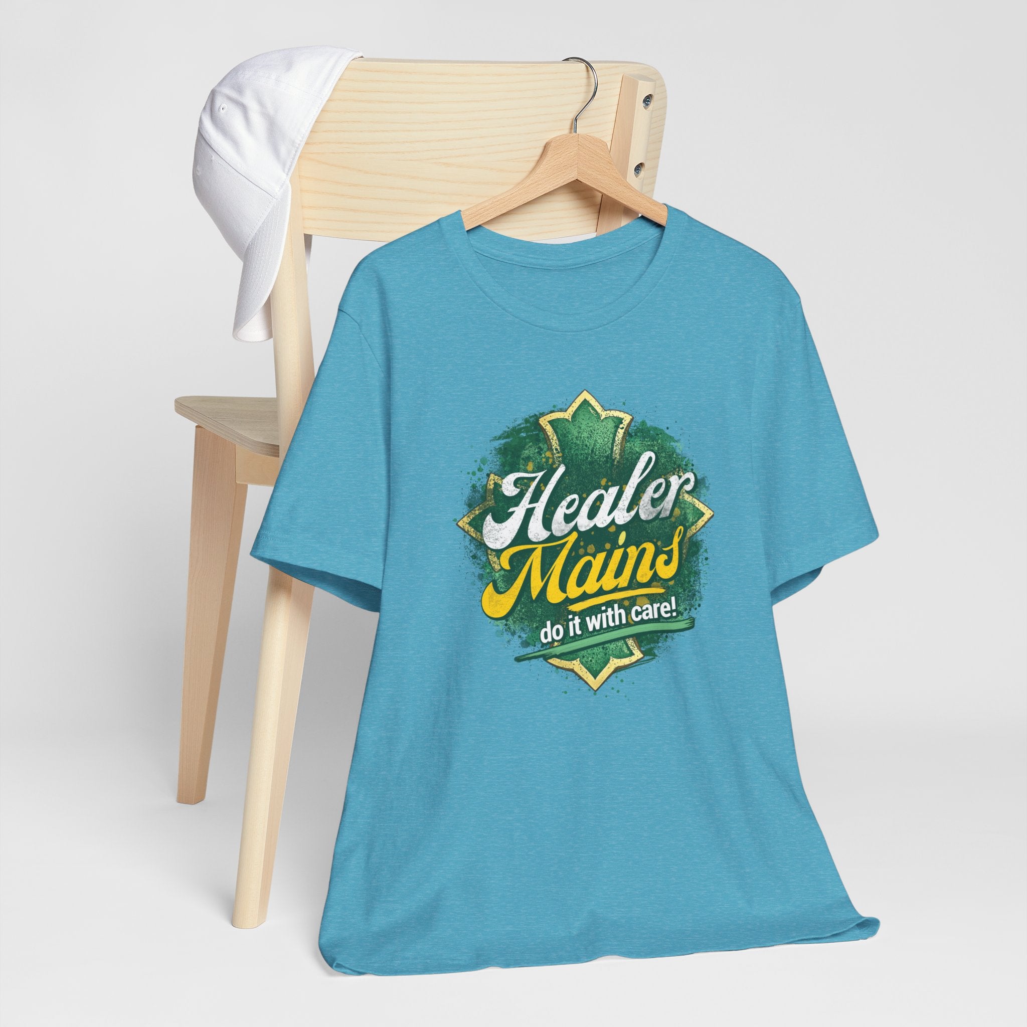 Healer Mains T-Shirt – “Do It With Care” Gamer Healer Tee