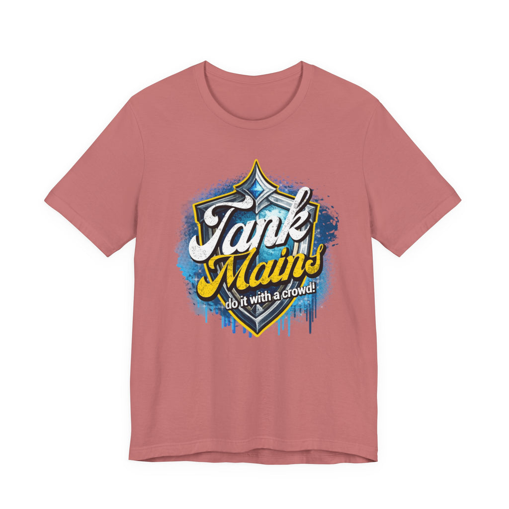 Tank Mains Gaming T‑Shirt — "Do It With a Crowd" Retro Esports Tee