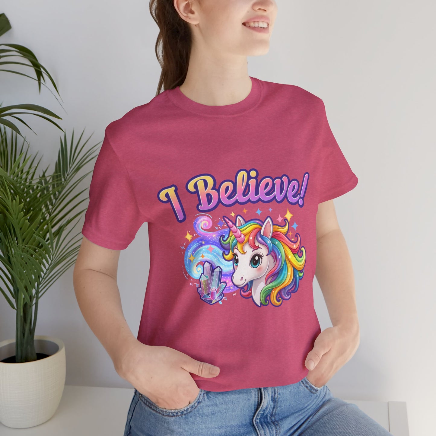 I Believe... Unicorn | Fantasy T-Shirt | Magical Rainbow Mythical Creature Graphic Tee