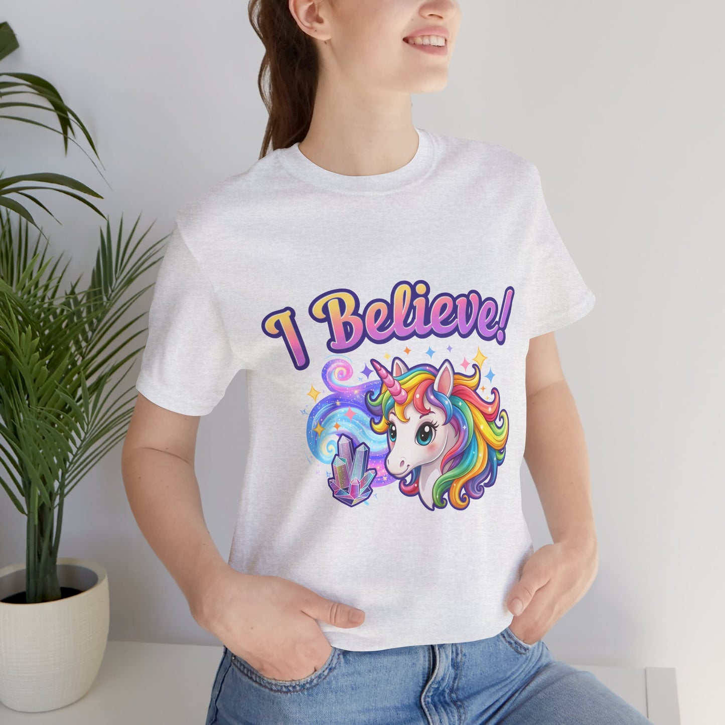I Believe... Unicorn | Fantasy T-Shirt | Magical Rainbow Mythical Creature Graphic Tee