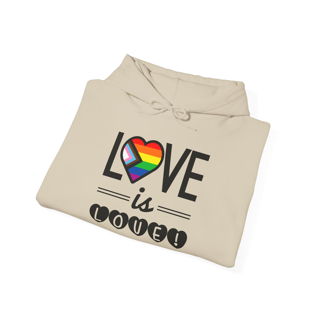 Love Is Love Hoodie — Rainbow Heart Pride Pullover