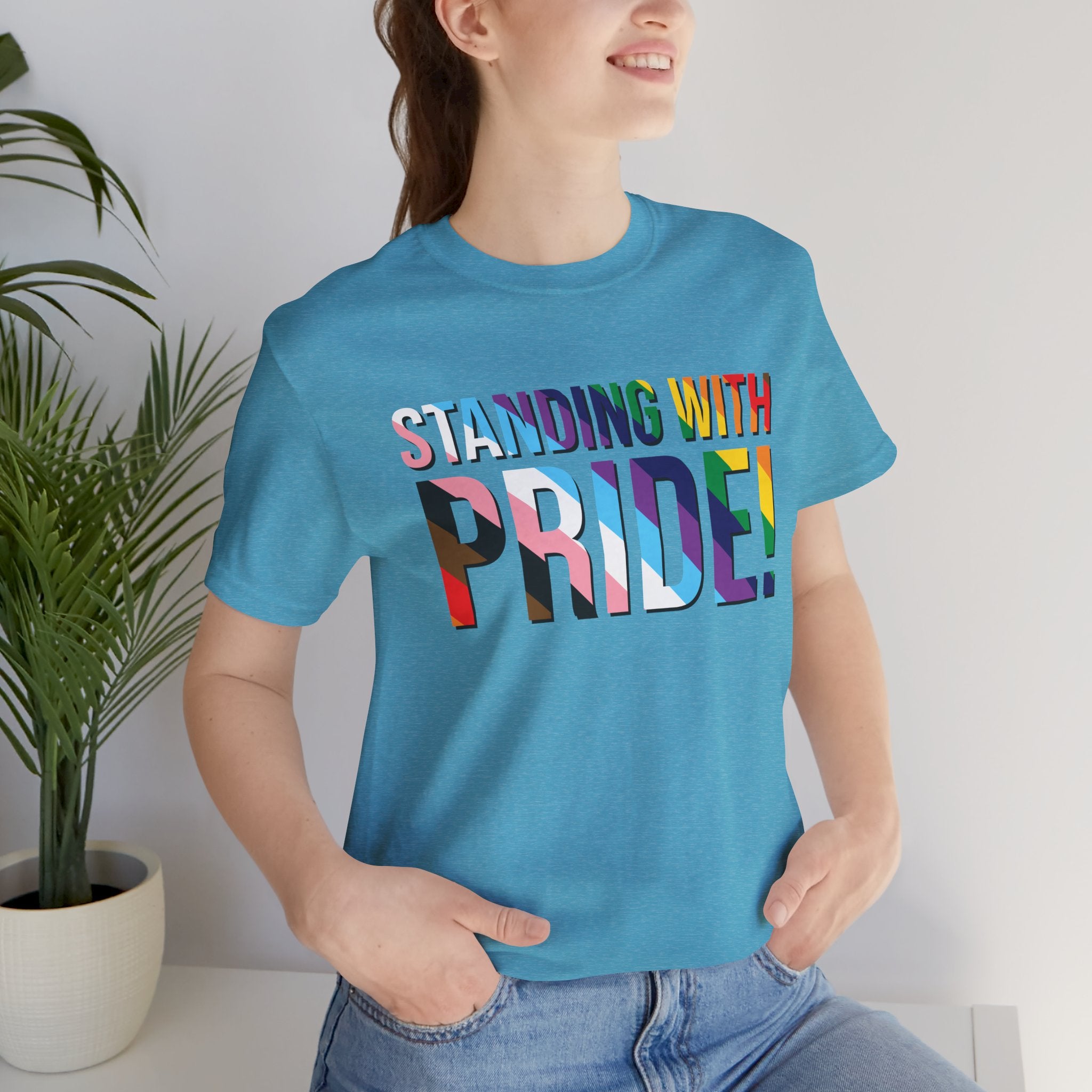 Standing With Pride T-Shirt — Rainbow Ally LGBTQ+ Support Tee