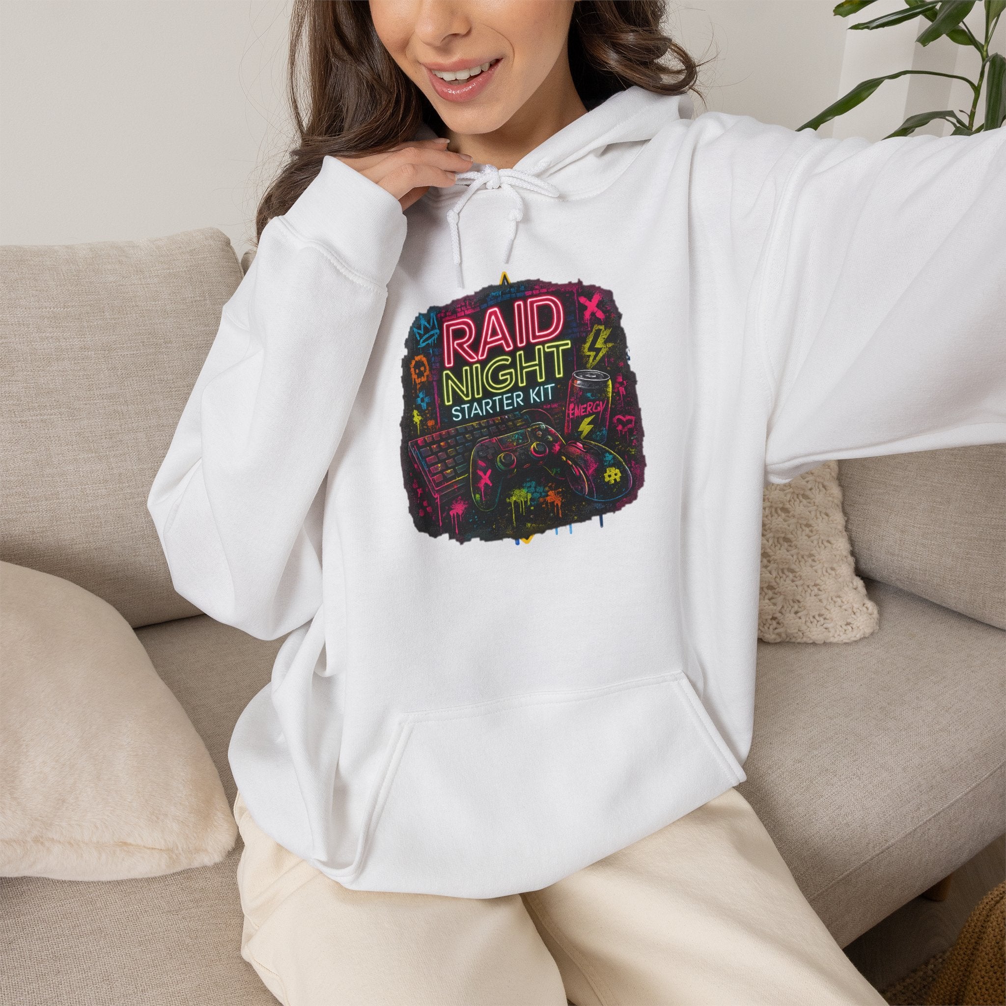 Raid Night Starter Kit | Retro Neon Gamer Hoodie