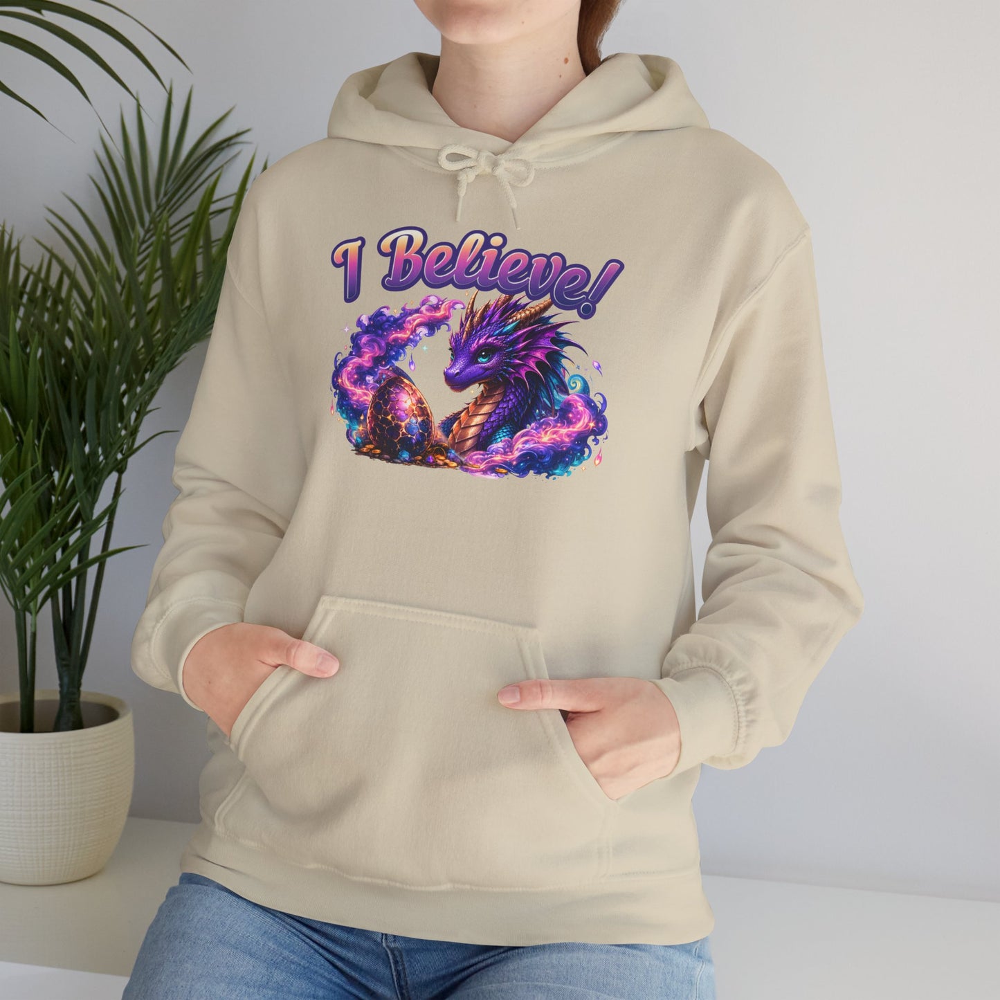 I Believe! Dragon Hoodie | Magical Fantasy Dragon Egg Mythical Creature Pullover