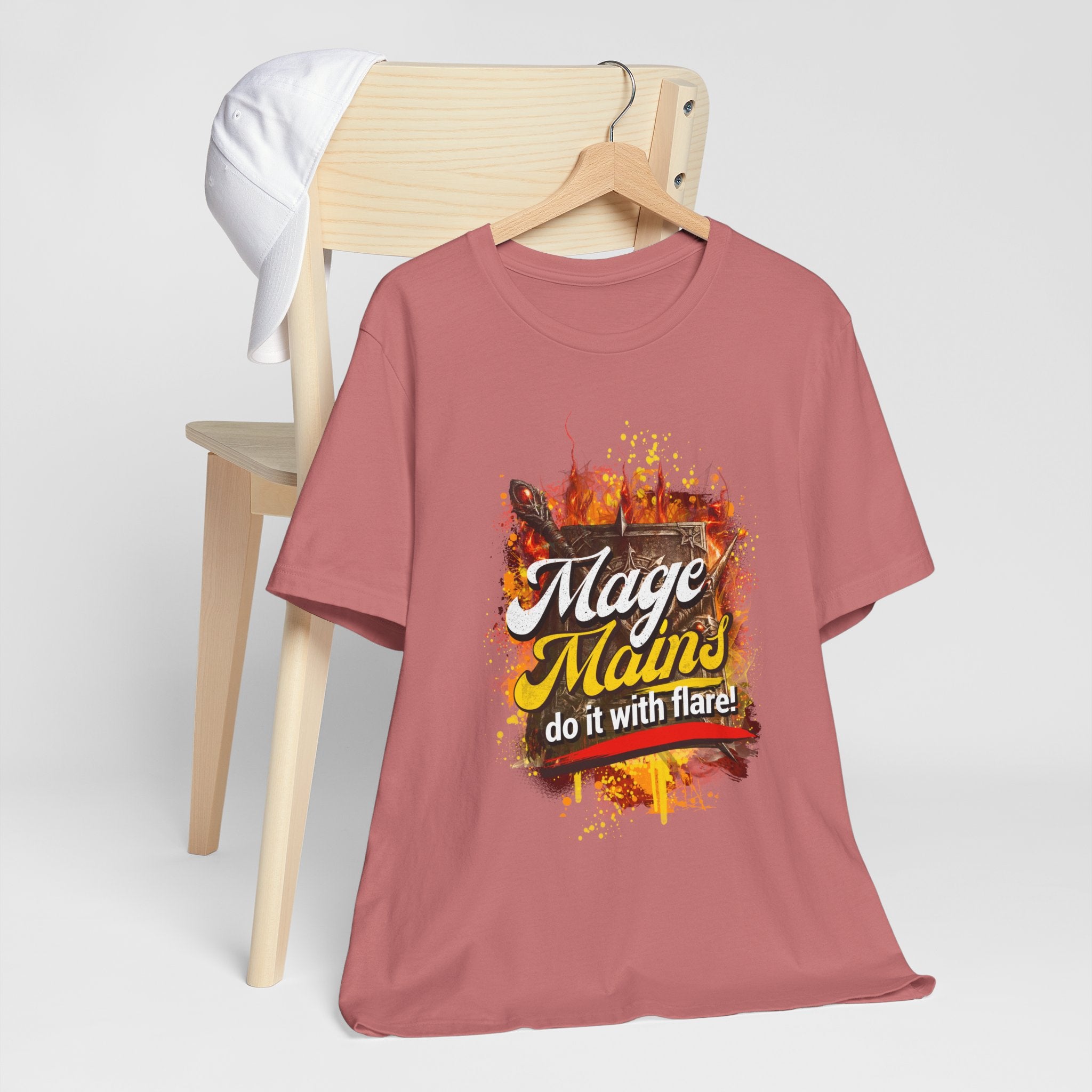 Mage Mains Tee — "Do It With Flare!" Fantasy Gamer Spellcaster T-Shirt