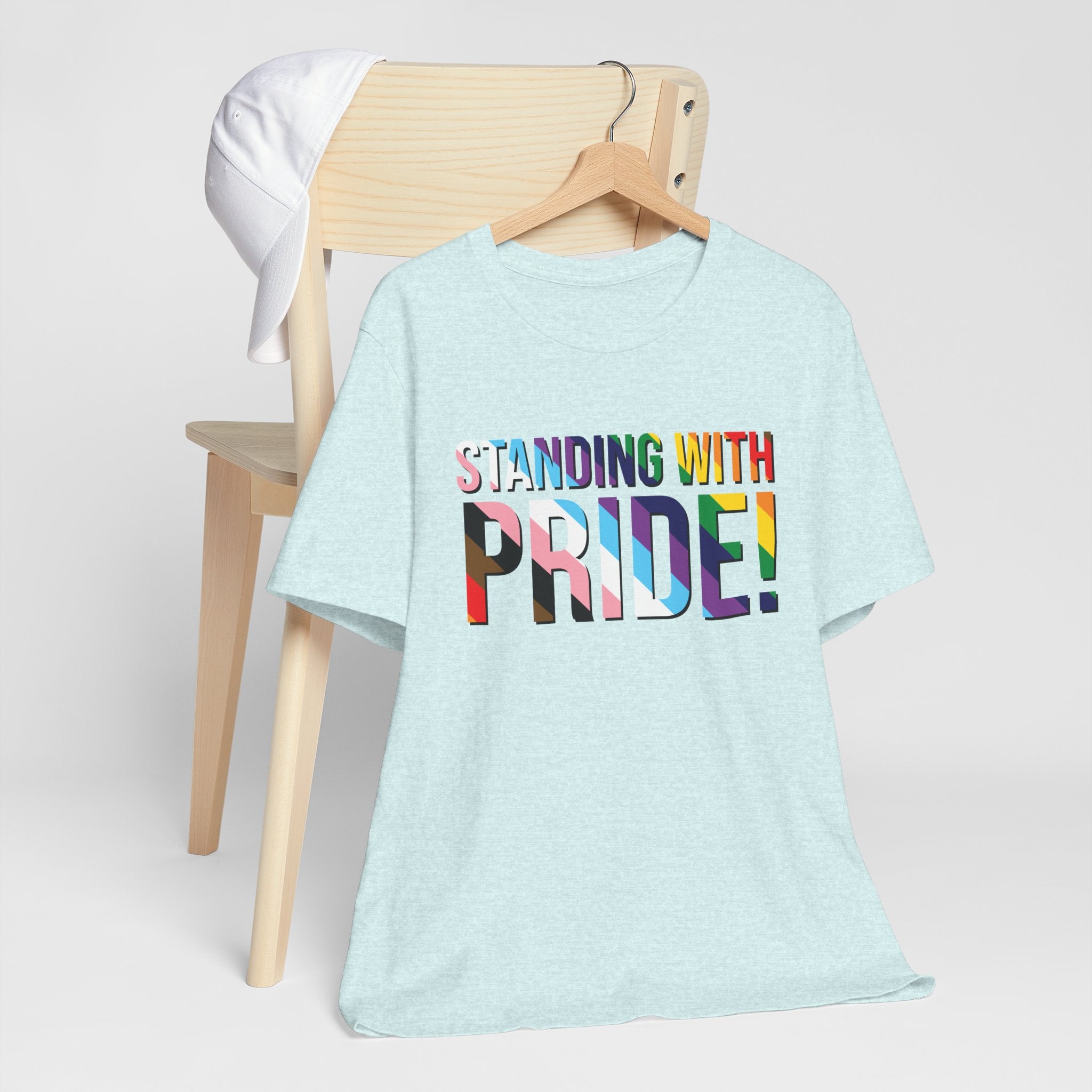 Standing With Pride T-Shirt — Rainbow Ally LGBTQ+ Support Tee