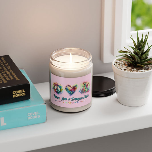 Peace, Love & Dragon Cubs Scented Soy Candle
