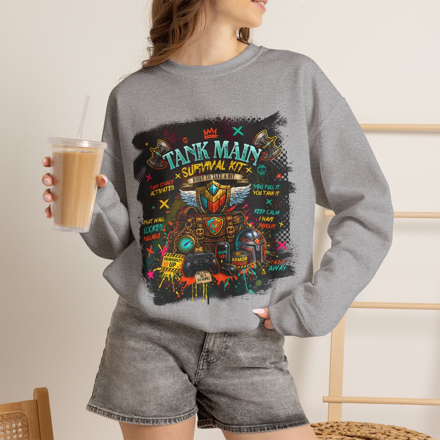 Tank Main Survival Kit | Fantasy Gamer Sweatshirt