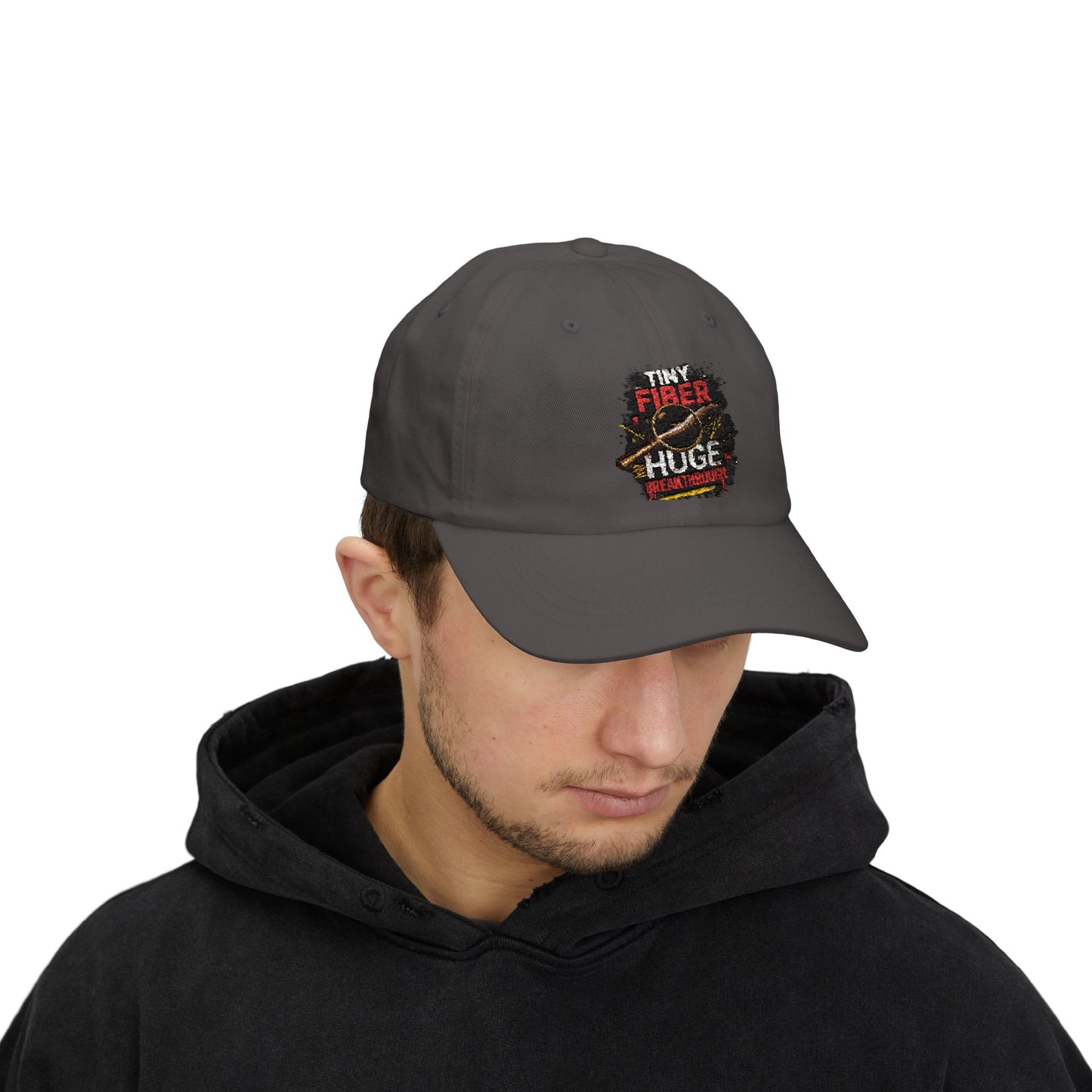 Tiny Fiber Huge Breakthrough Dad Cap | True Crime Forensics Hat for CSI & Mystery Fans