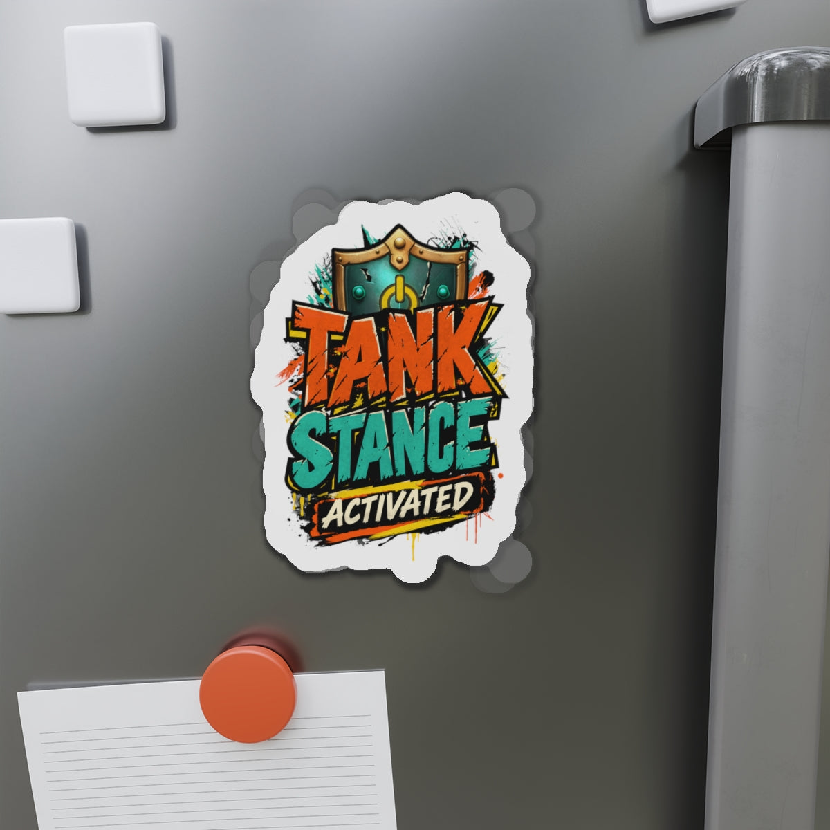 Tank Stance Activated Die-Cut Magnet – Neon Graffiti Tank Main Design