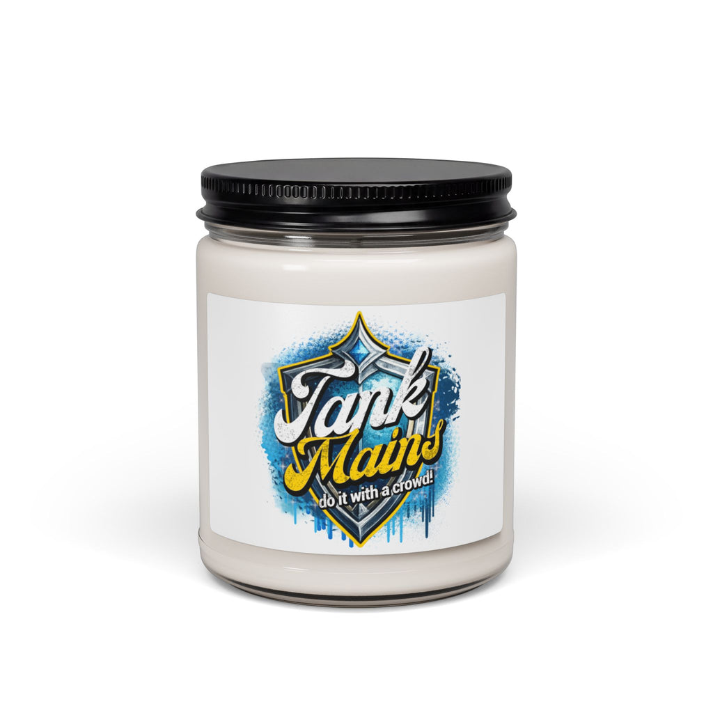 Tank Mains Scented Soy Candle — 9oz Gamer Room Decor ("Do it with a Crowd")