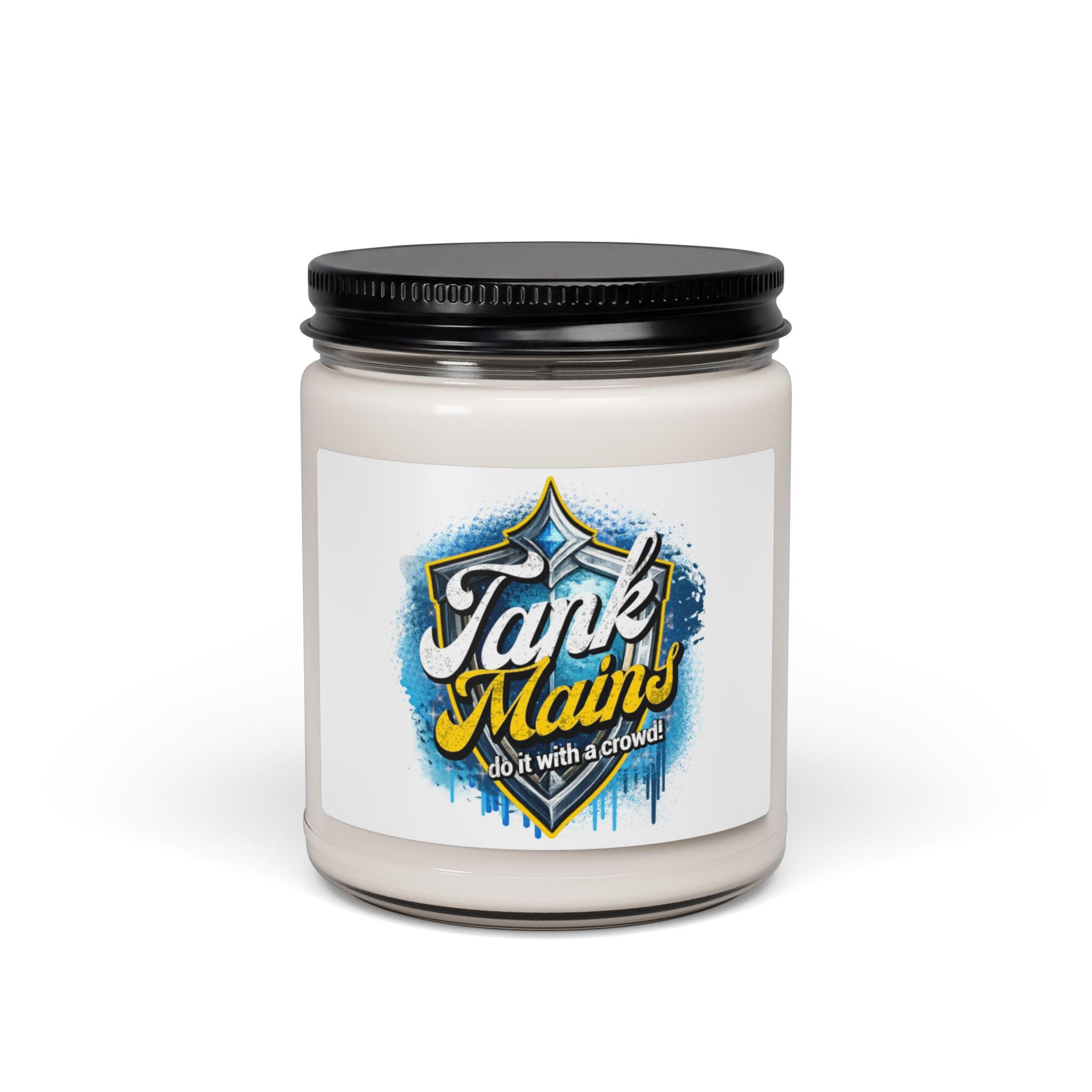 Tank Mains Scented Soy Candle — 9oz Gamer Room Decor ("Do it with a Crowd")