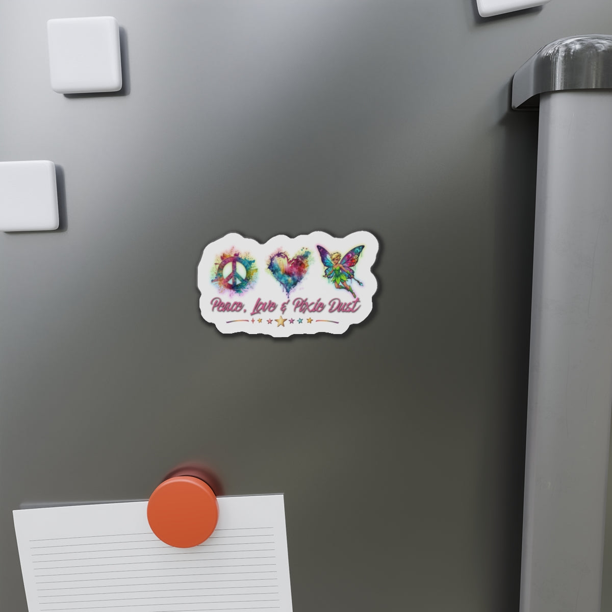 Peace Love & Pixie Dust Fairy Die-Cut Magnet