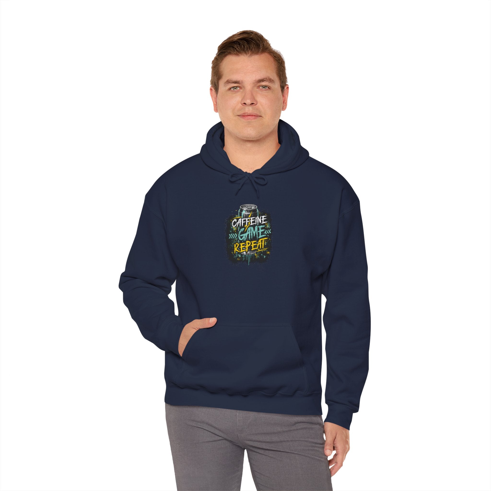 Caffeine Game Repeat | Gaming, E-Sports Hoodie