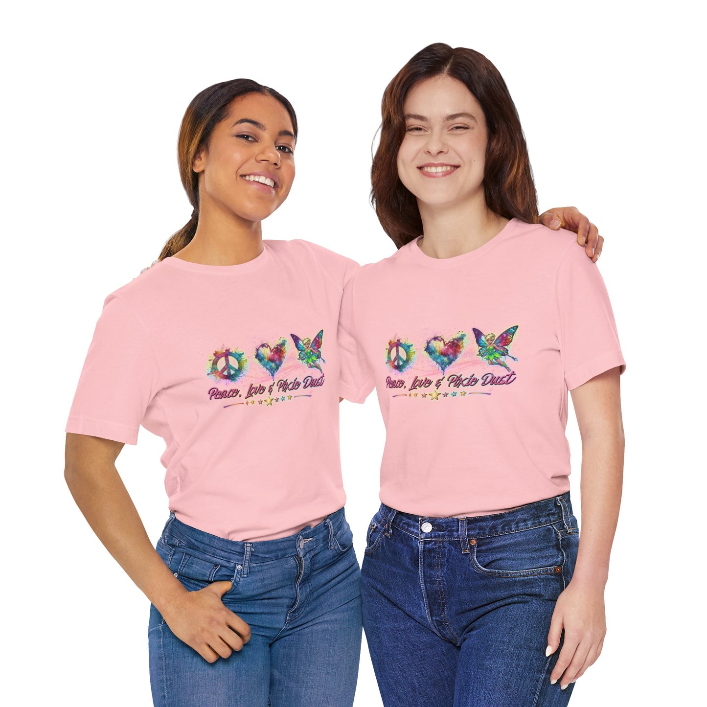 Peace, Love & Pixie Dust Watercolor Fantasy T-Shirt