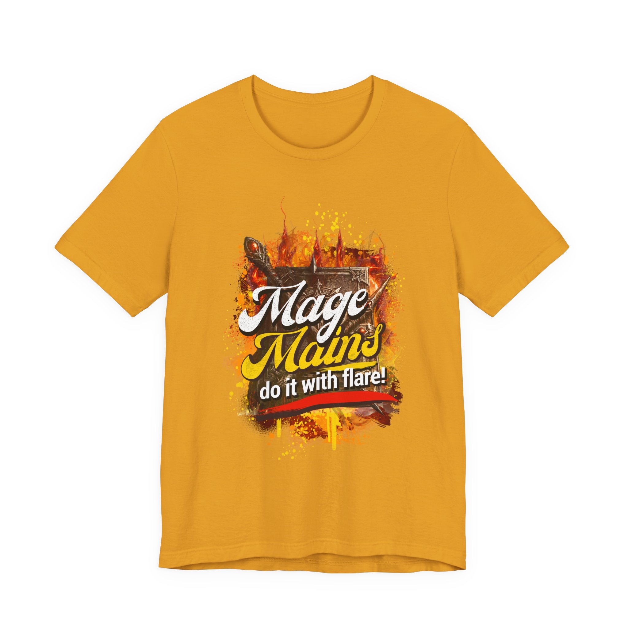 Mage Mains Tee — "Do It With Flare!" Fantasy Gamer Spellcaster T-Shirt