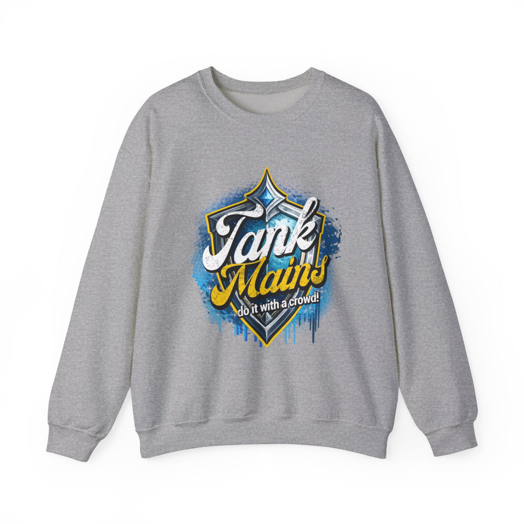 Tank Mains Crewneck Sweatshirt — Gamer Esports Graphic Pullover
