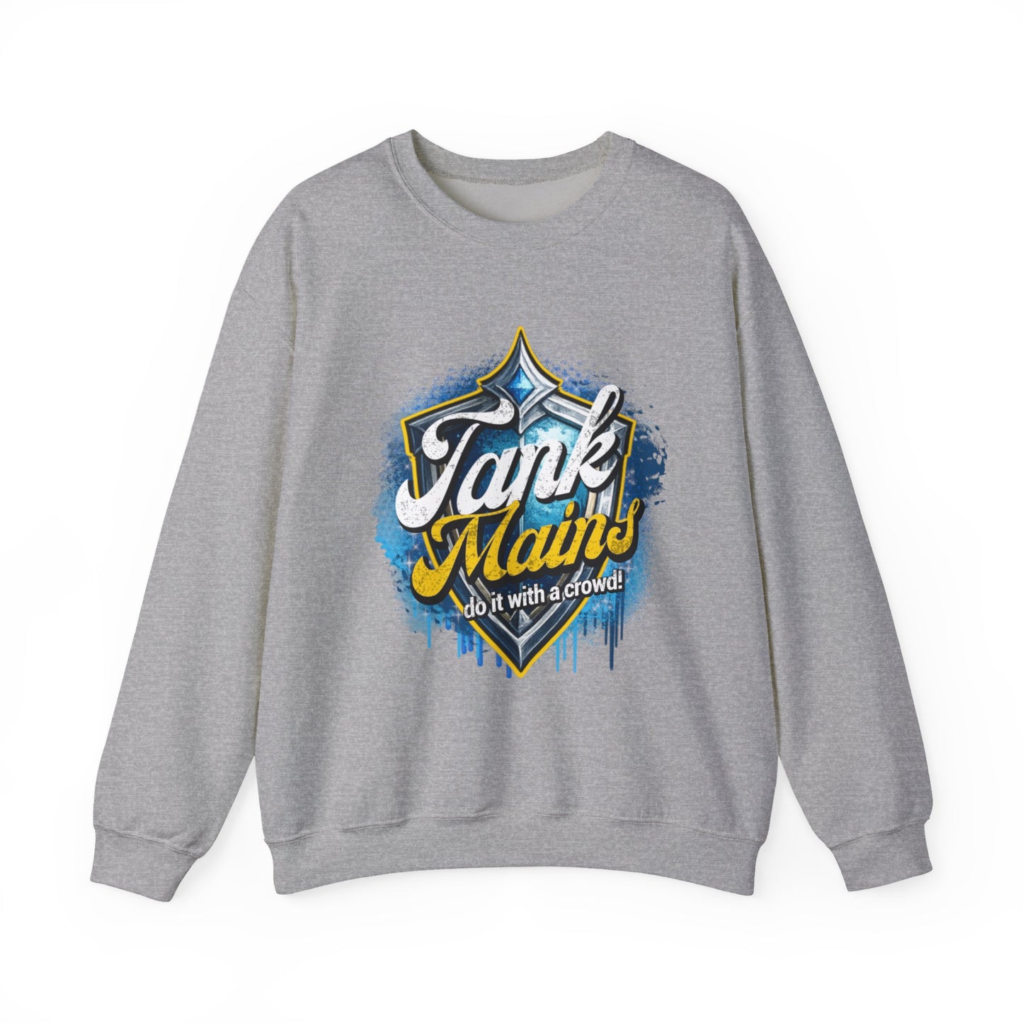 Tank Mains Crewneck Sweatshirt — Gamer Esports Graphic Pullover