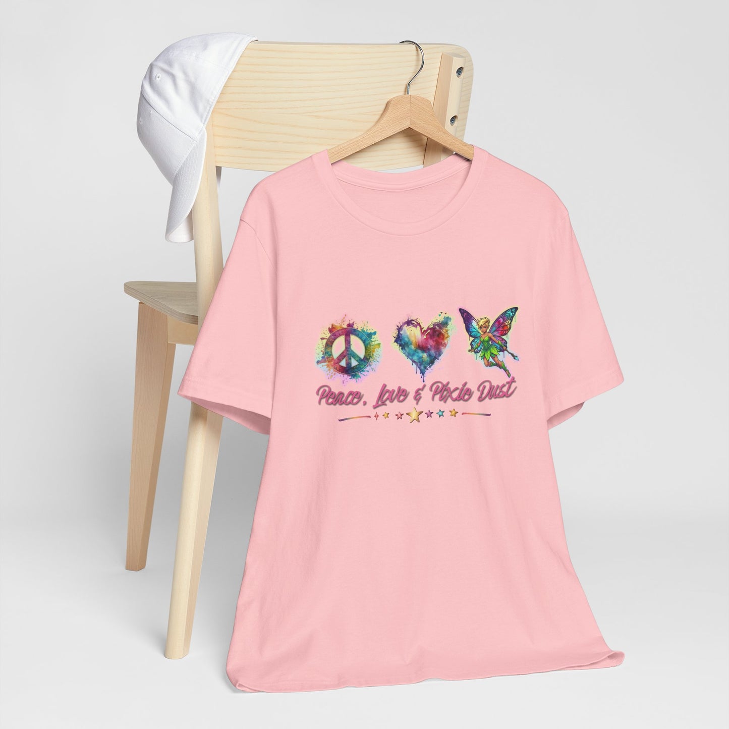 Peace, Love & Pixie Dust Watercolor Fantasy T-Shirt