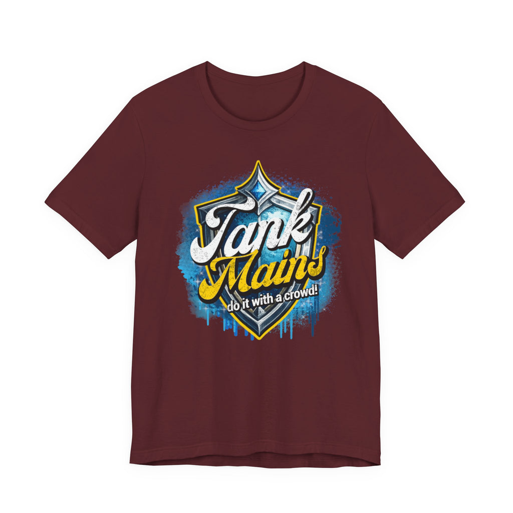 Tank Mains Gaming T‑Shirt — "Do It With a Crowd" Retro Esports Tee