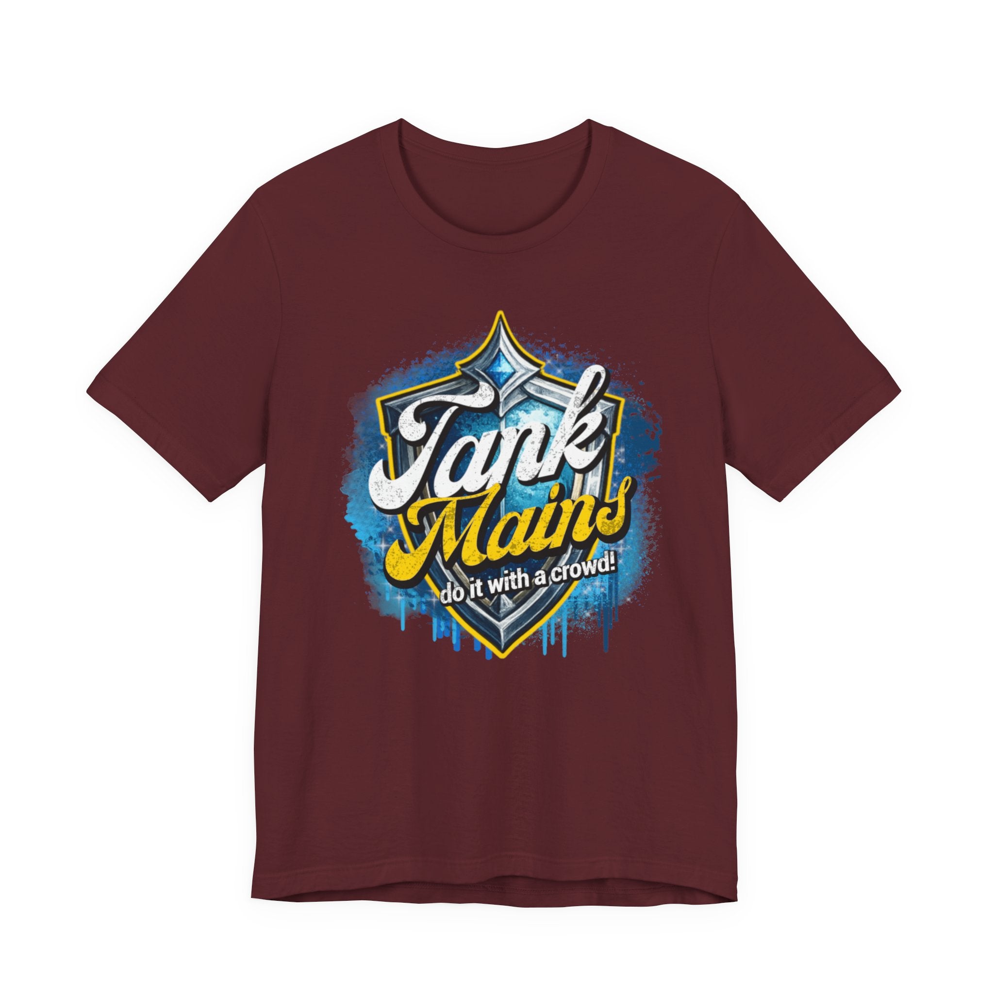 Tank Mains Gaming T‑Shirt — "Do It With a Crowd" Retro Esports Tee