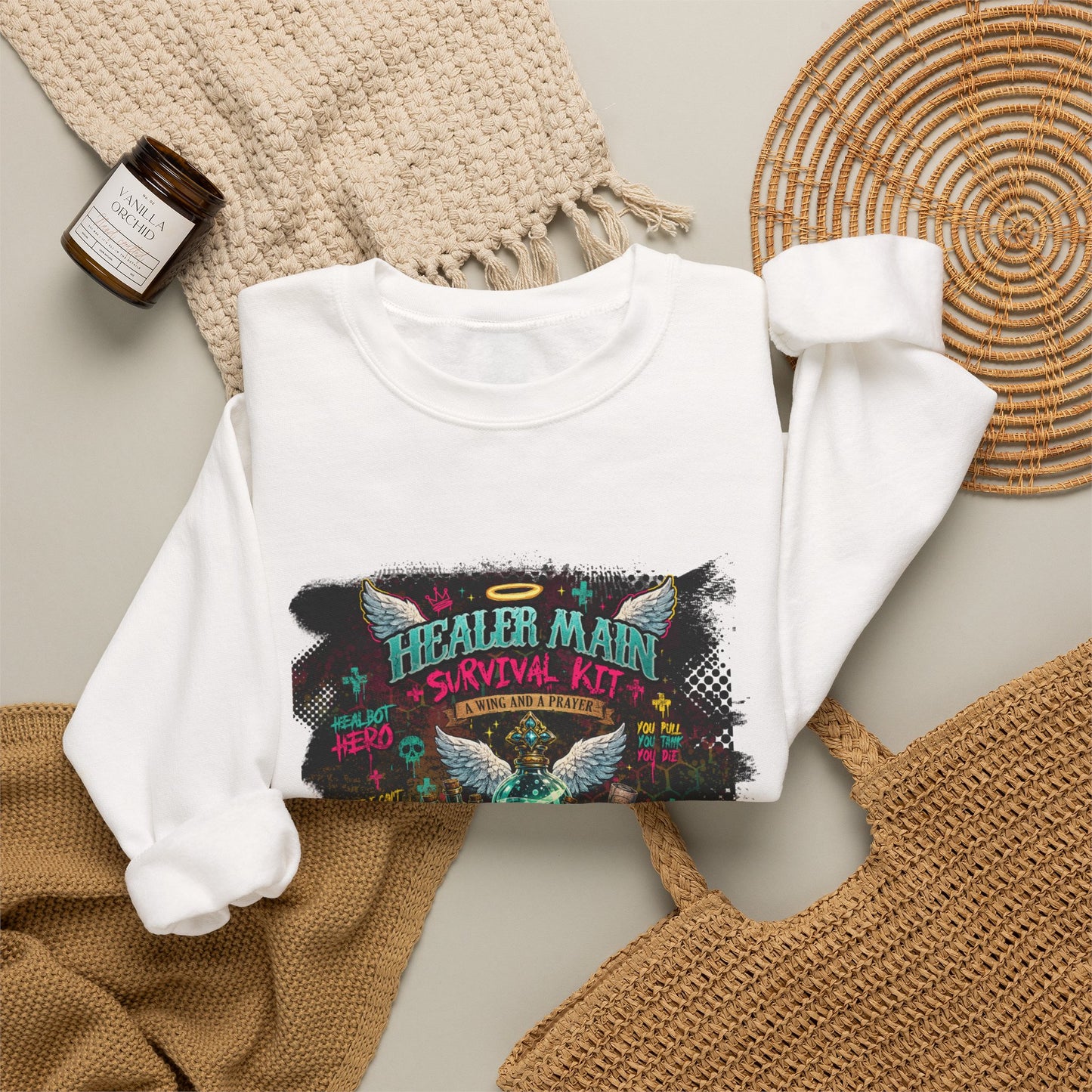 Healer Main Survival Kit | Fantasy Gamer Sweatshirt