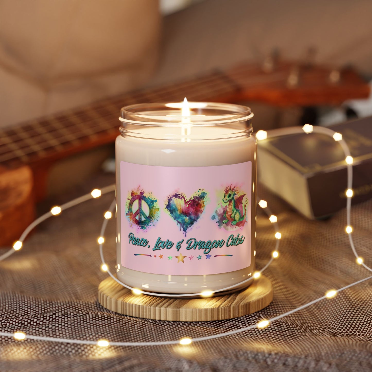 Peace, Love & Dragon Cubs Scented Soy Candle